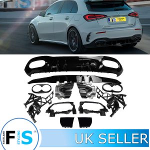MERCEDES A CLASS W177 AMG A45 LOOK REAR DIFFUSER TAILPIPE