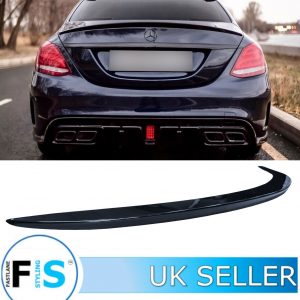 MERCEDES C CLASS W205 C63 STYLE TRUNK BOOT SPOILER GLOSS BLACK