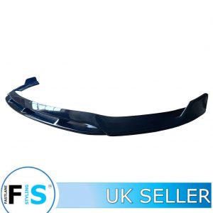 FRONT LIP SPLITTER B STYLE GLOSS BLACK FOR MERCEDES C CLASS W205 C205 A205 2019+
