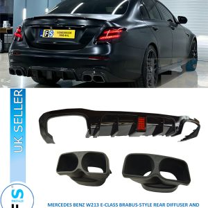 MERCEDES BENZ E CLASS W213 B-STYLE REAR DIFFUSER AND TAILPIPES