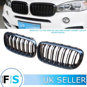 BMW X5 F15 F85 X5M X6 F16 F86 X6M FRONT KIDNEY GRILLES DOUBLE SLAT GRILLE BLACK
