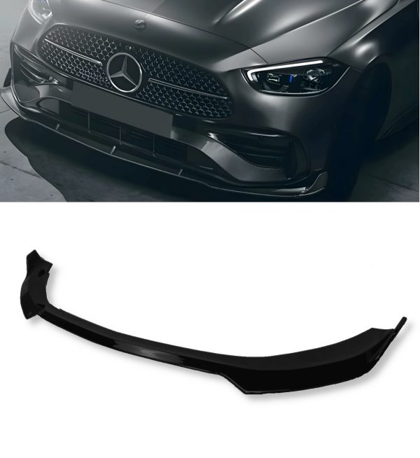 FRONT LIP SPLITTER 2PC GLOSS BLACK FOR MERCEDES C CLASS W206 2021+ NEW SHAPE - Image 2