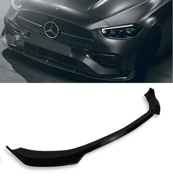 FRONT LIP SPLITTER 2PC GLOSS BLACK FOR MERCEDES C CLASS W206 2021+ NEW SHAPE - Image 3