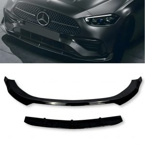 FRONT LIP SPLITTER 2PC GLOSS BLACK FOR MERCEDES C CLASS W206 2021+ NEW SHAPE
