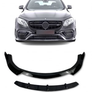 FRONT LIP SPLITTER GLOSS BLACK FOR MERCEDES E CLASS W213 E63 E63S 2016+