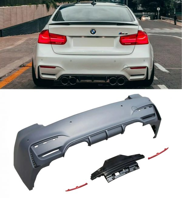REAR BUMPER BODYKIT CONVERSION PRIMED F80 M3 STYLE FOR BMW F30 2012-2018