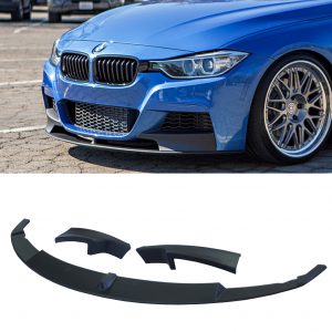 FRONT LIP SPLITTER M PERFORMANCE STYLE MATTE BLACK FOR BMW 3 SERIES F30 F31