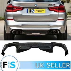 BMW X3 G01 X3M STYLE M-PERFORMANCE GLOSS BLACK REAR DIFFUSER 2018+