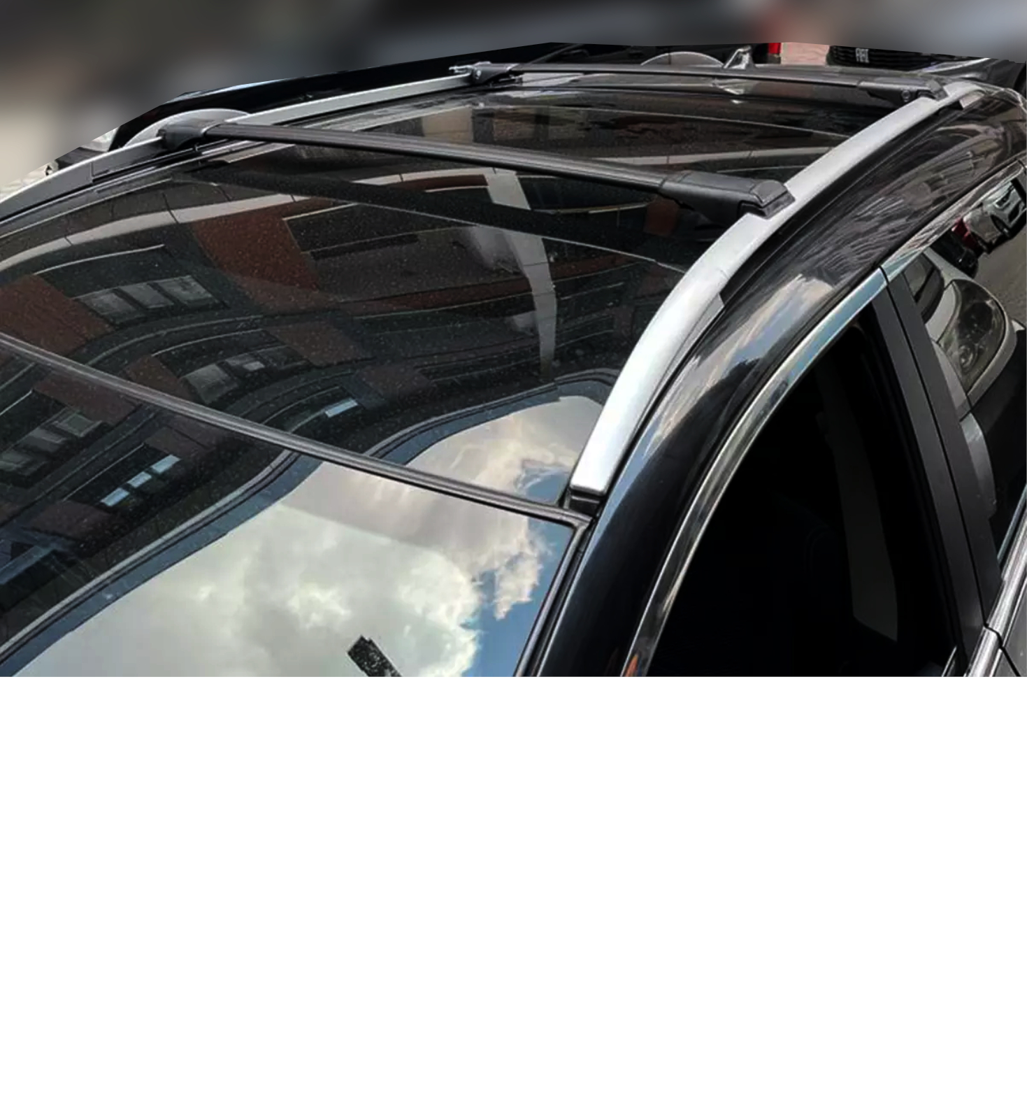 ALUMINIUM ROOF RAILS CROSS BARS RACK BLACK FOR TOYOTA LAND CRUISER J200 10-2018 - Image 2