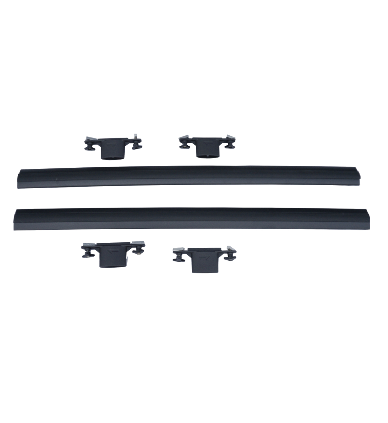 ALUMINIUM ROOF RAILS CROSS BARS RACK BLACK FOR TOYOTA LAND CRUISER J200 10-2018 - Image 3