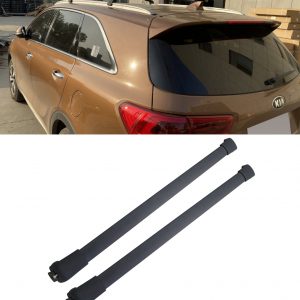 ALUMINIUM ROOF RAILS RACKS CROSS BARS BLACK FOR KIA SPORTAGE 2016+