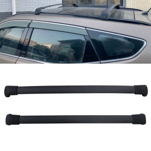 ALUMINIUM ROOF RAILS CROSS BAR RACK BLACK FOR HYUNDAI SANTA FE 2014+