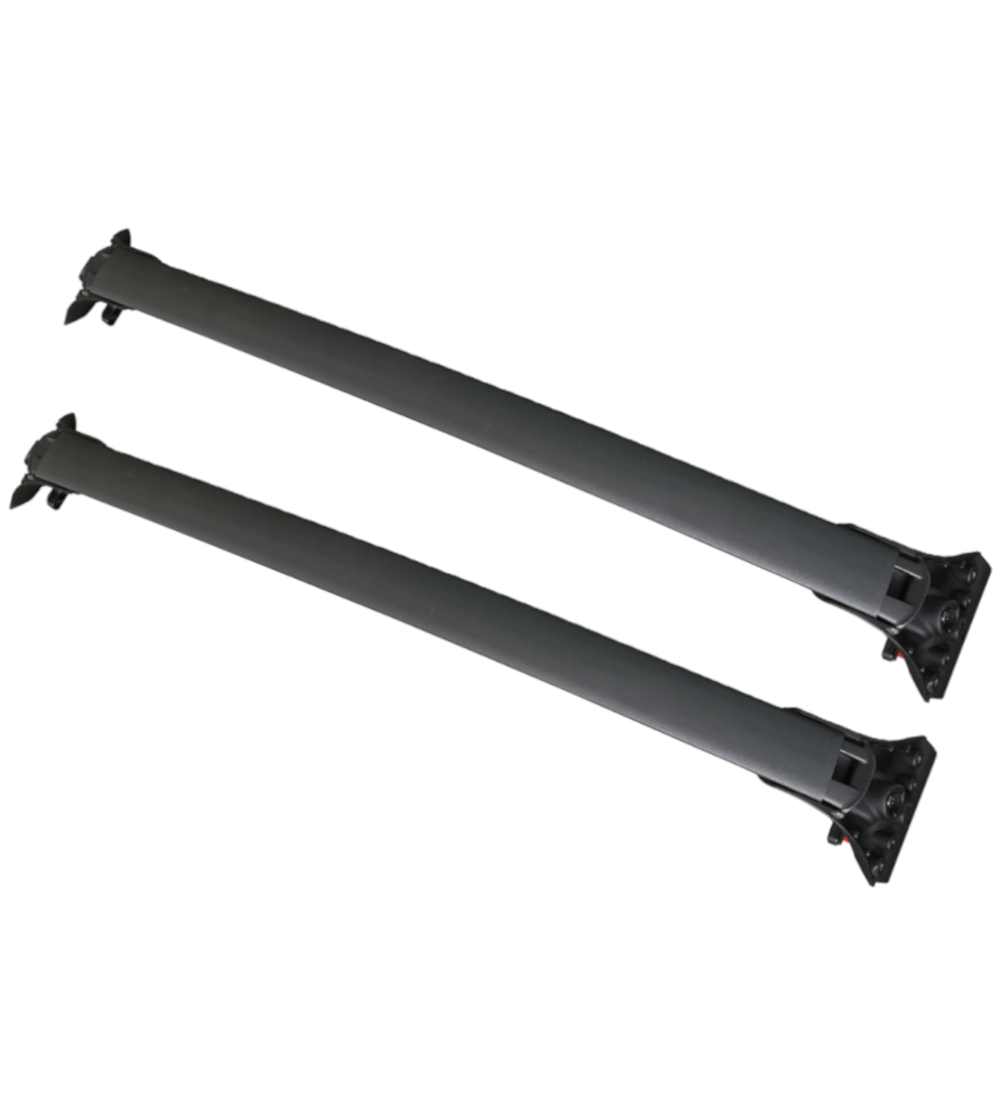 ALUMINIUM ROOF CROSS BAR RACK RAILS BLACK FOR MITSUBISHI OUTLANDER 2016+ - Image 2