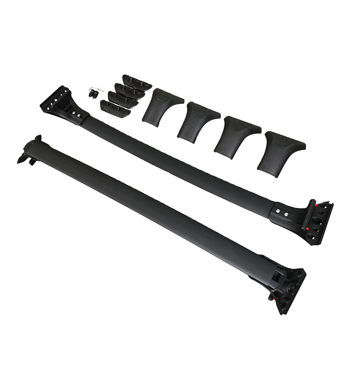 ALUMINIUM ROOF CROSS BAR RACK RAILS BLACK FOR MITSUBISHI OUTLANDER 2016+ - Image 3