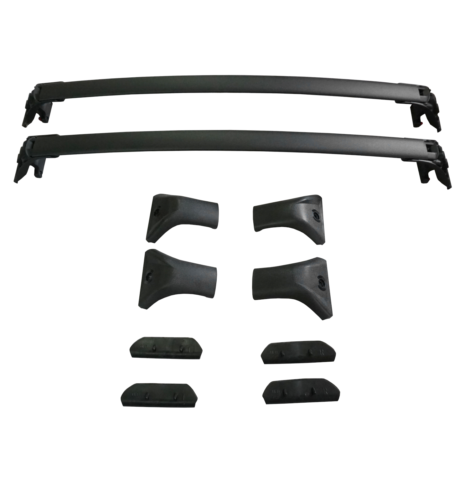 ALUMINIUM ROOF CROSS BAR RACK RAILS BLACK FOR MITSUBISHI OUTLANDER 2016+ - Image 4