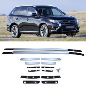 ALUMINIUM ROOF RAILS SILVER FOR MITSUBISHI OUTLANDER 3RD GENERATION 2016-2021