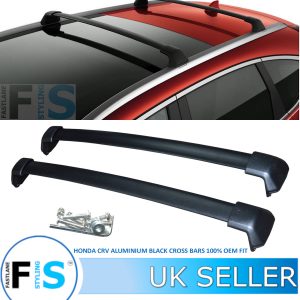 HONDA CRV MKIV ALUMINIUM BLACK ROOF CROSS RAILS