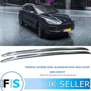 PORSCHE CAYENNE 2017+ ALUMINIUM ROOF RAILS RACK SILVER