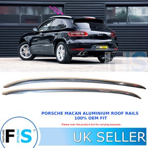 PORSCHE MACAN 2014+ 95B ALUMINIUM ROOF RAILS RACK SILVER