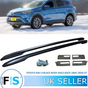 TOYOTA RAV 4 MK4 BLACK ALUMINIUM ROOF RAILS