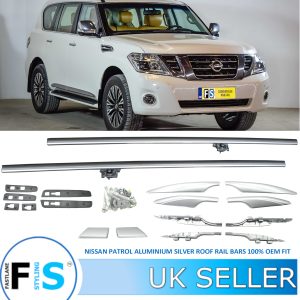 NISSAN PATROL MK4 ROOF RAILS BARS RACK SILVER