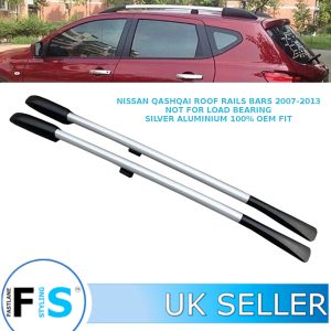 NISSAN QASHQAI DECORATIVE ROOF RAILS BARS SILVER