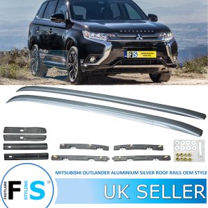 MITSUBISHI OUTLANDER MK3 2012+ ALUMINIUM SILVER ROOF RAILS