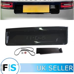 LAND ROVER DISCOVERY 5 REAR BUMPER NUMBER PLATE MOULDING ST LOOK GLOSS BLACK