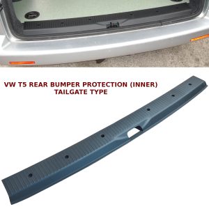 VW T5 TRANSPORTER REAR BUMPER PROTECTOR TAILGATE DOOR BUMPER COVER OEM STYLE