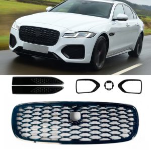 JAGUAR XF X260 FRONT GRILLE & SIDE VENTS KIT GLOSS BLACK 2021+ OEM FIT