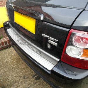 LAND ROVER SPORT REAR TREAD PLATE BUMPER STEP COVER SILVER CHROME OEM FIT