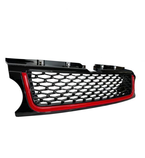 FRONT GRILLE GLOSS BLACK FOR RANGE ROVER  SPORT L320 FACELIFT 2010-2013 - Image 2