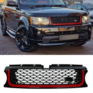 FRONT GRILLE GLOSS BLACK FOR RANGE ROVER  SPORT L320 FACELIFT 2010-2013