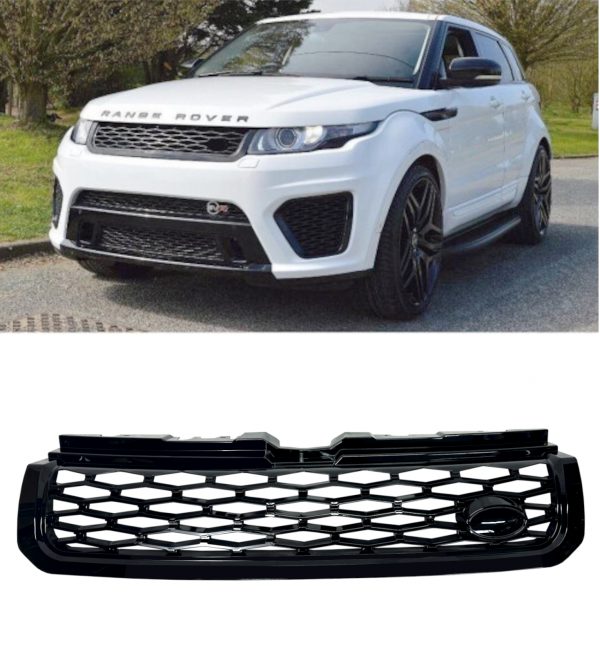 FRONT GRILLE ALL BLACK FOR RANGE ROVER EVOQUE L538 2013-2018