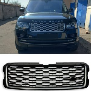 FRONT GRILLE 2018 LOOK GLOSS BLACK AND SILVER FOR RANGE ROVER VOGUE L405 2013-17