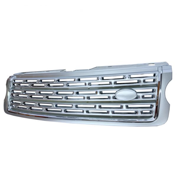 FRONT GRILLE AND FOG COVER SET SILVER AND CHROME FOR RANGE ROVER VOGUE L405 2013 - Image 2