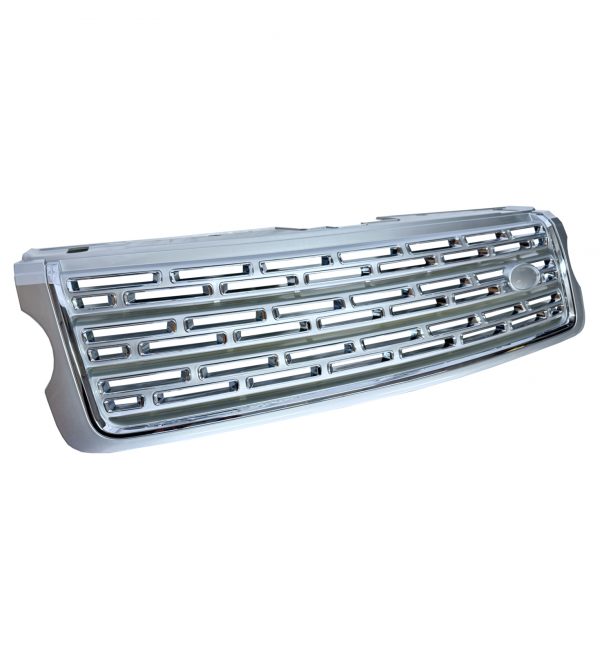 FRONT GRILLE AND FOG COVER SET SILVER AND CHROME FOR RANGE ROVER VOGUE L405 2013 - Image 3