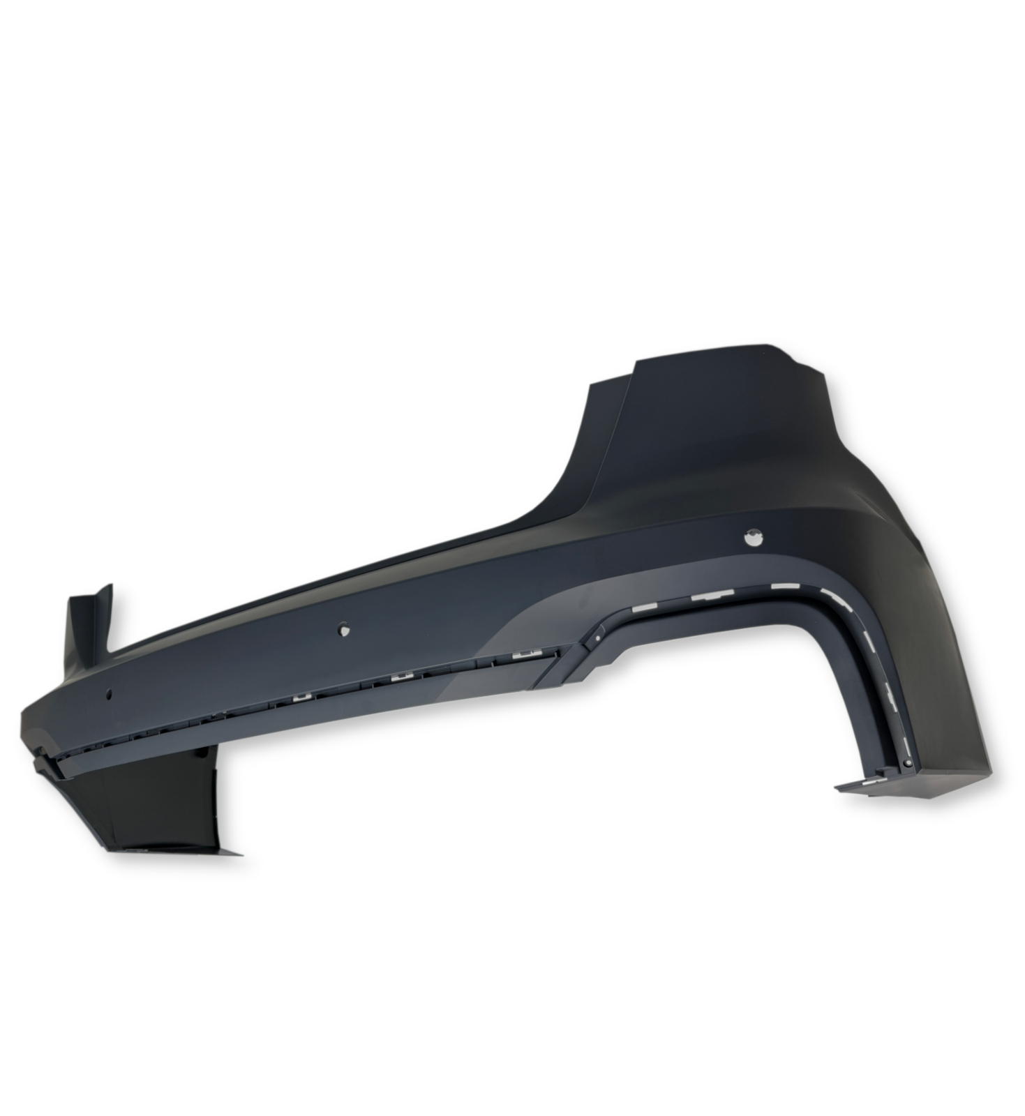 REAR BUMPER WITH BLACK TAILPIPES RS6 STYLE GLOSS BLACK FOR AUDI A6 C8 2019+ - Image 3