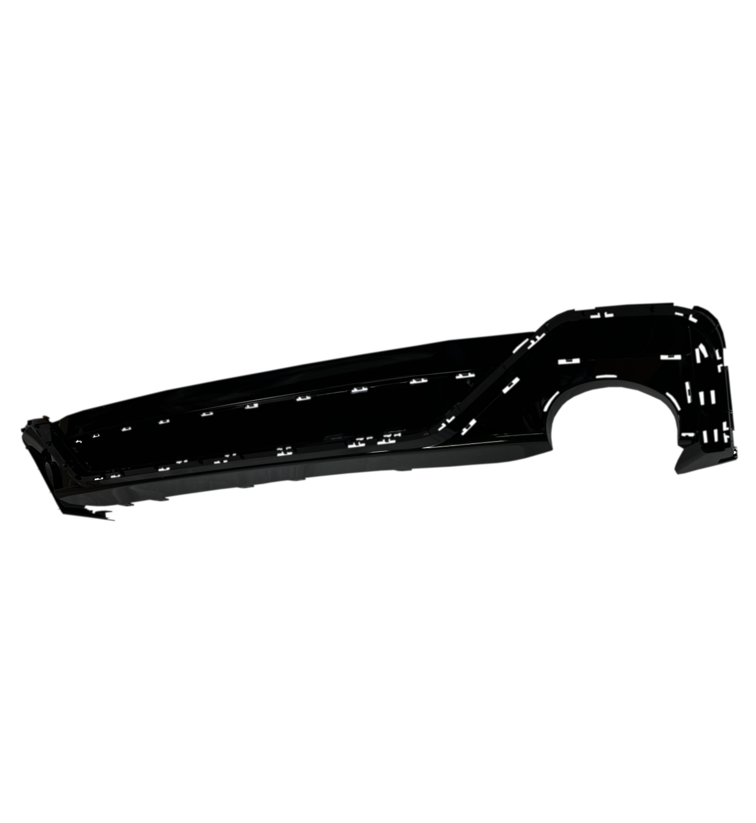 REAR BUMPER WITH BLACK TAILPIPES RS6 STYLE GLOSS BLACK FOR AUDI A6 C8 2019+ - Image 4