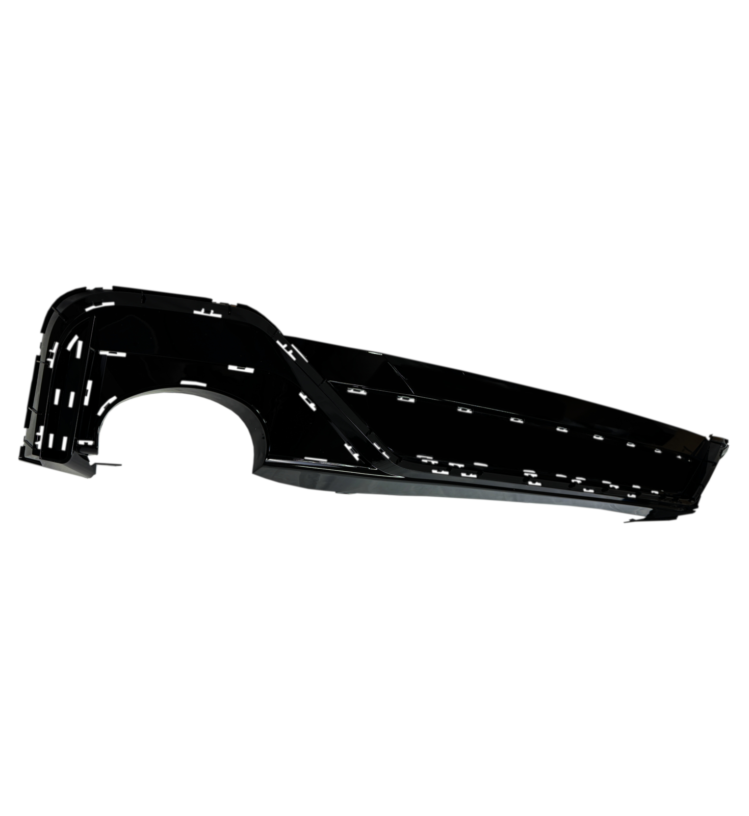 REAR BUMPER WITH BLACK TAILPIPES RS6 STYLE GLOSS BLACK FOR AUDI A6 C8 2019+ - Image 5