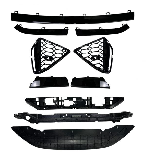 FRONT BUMPER WITH GRILLE BODY KIT RS7 STYLE GLOSS BLACK FOR AUDI A7 4K8 2019+ - Image 6