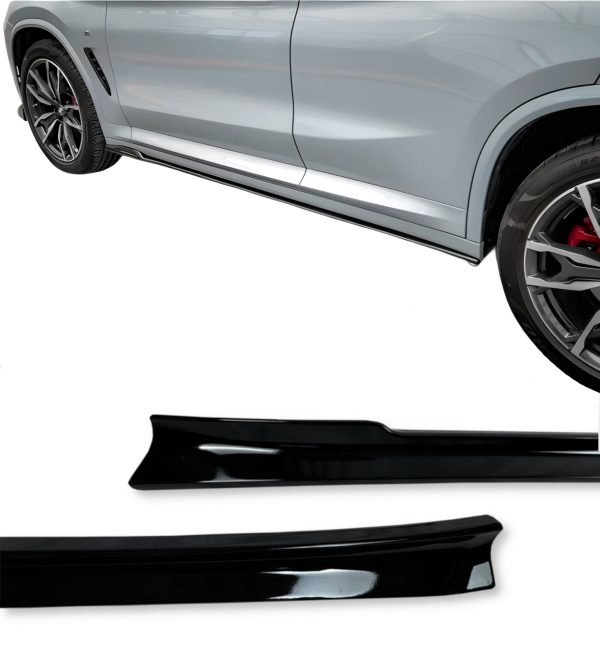 AERO BODY KIT M SPORT STYLE LIP DIFFUSER SKIRTS GLOSS BLACK FOR BMW X3 G01 18-21 - Image 7