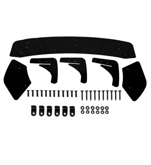 REAR DIFFUSER ADD ON CANARD FINS GLOSS BLACK FOR VW SCIROCCO R MK3 2008-2014 - Image 2