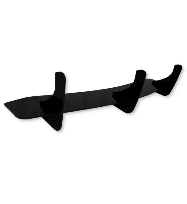 REAR DIFFUSER ADD ON CANARD FINS GLOSS BLACK FOR VW SCIROCCO R MK3 2008-2014 - Image 3