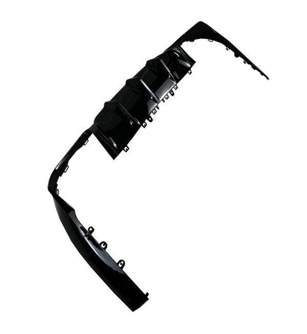 REAR DIFFUSER SILVER TIPS E63 AMG STYLE BLACK FOR MERCEDES E CLASS COUPE C238 CABRIOLET A238 - Image 2