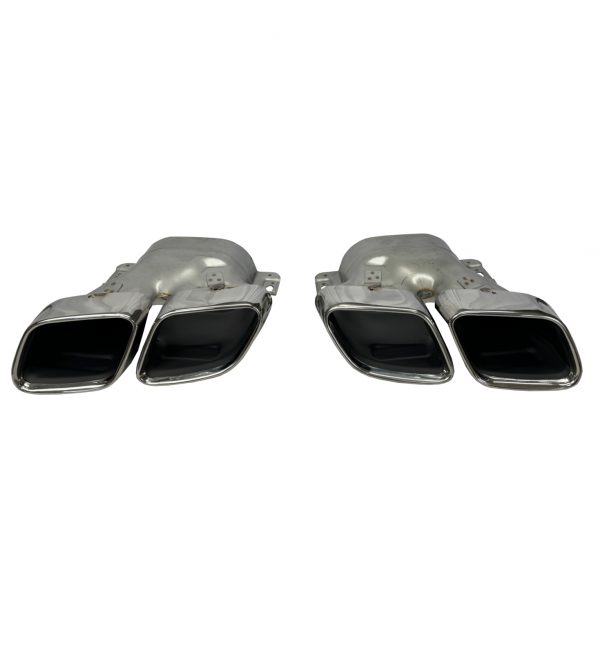 REAR DIFFUSER SILVER TIPS E63 AMG STYLE BLACK FOR MERCEDES E CLASS COUPE C238 CABRIOLET A238 - Image 4