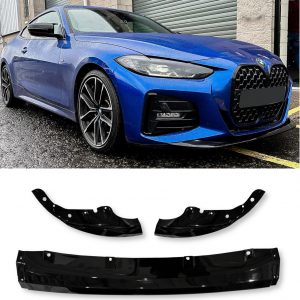 FRONT LIP SPLITTER GLOSS BLACK FOR BMW 4 SERIES G22 G23 M SPORT 2020+