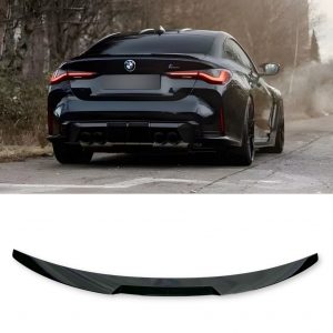 REAR BOOT SPOILER M4 STYLE GLOSS BLACK FOR BMW 4 SERIES G22 COUPE 2-DOOR 2020+