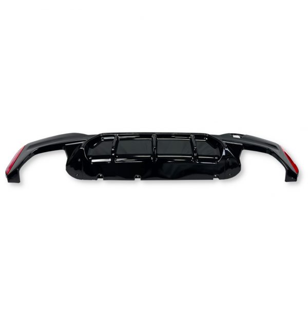 REAR DIFFUSER M5 STYLE GLOSS BLACK FOR BMW 5 SERIES G30 2017-2021 - Image 2