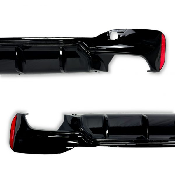 REAR DIFFUSER M5 STYLE GLOSS BLACK FOR BMW 5 SERIES G30 2017-2021 - Image 5